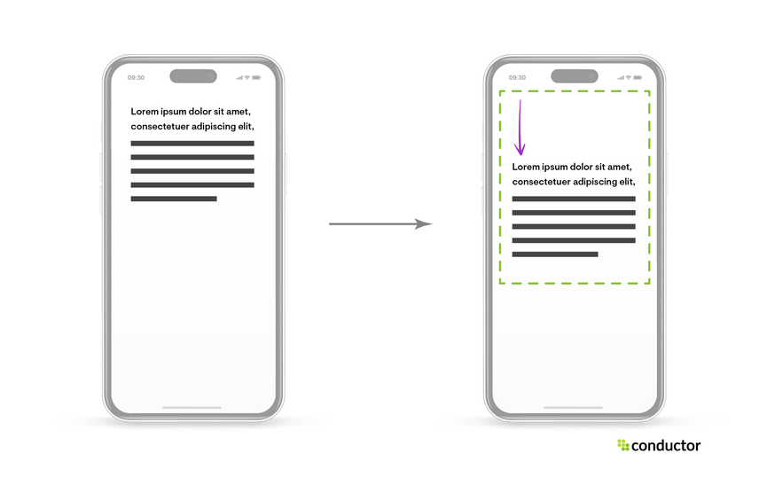 An image depicting the distance fraction in cumulative layout shift