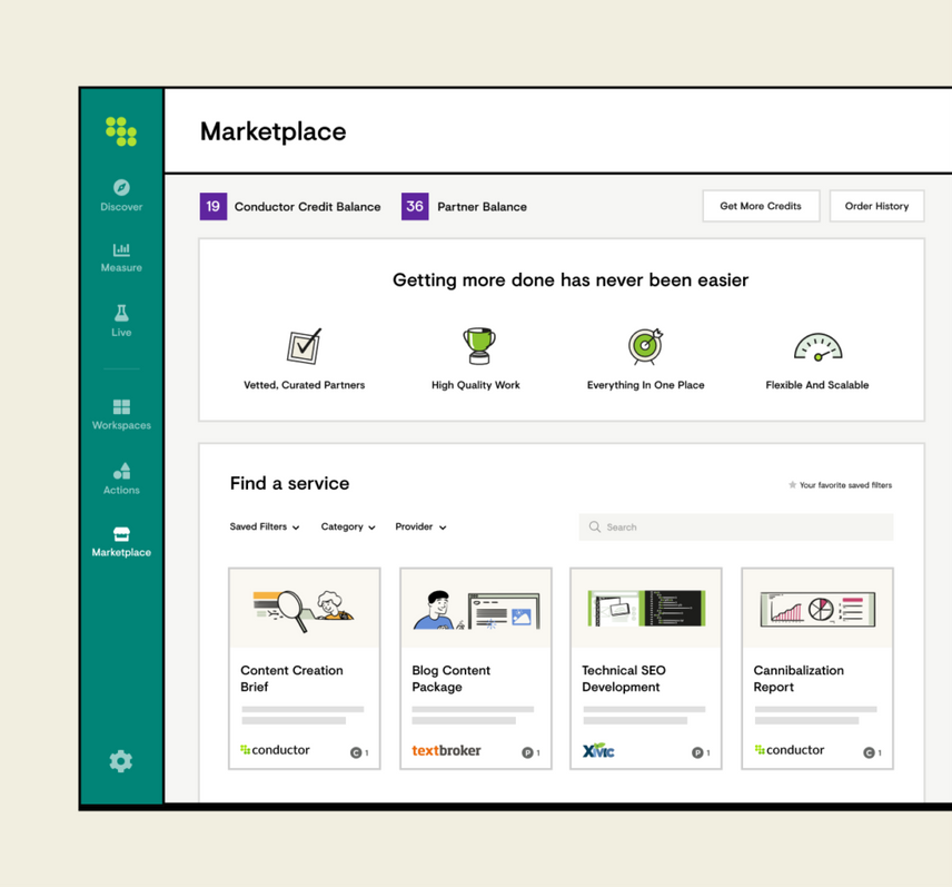 First look at Conductors reimagined Marketplace feature in the SEO platform