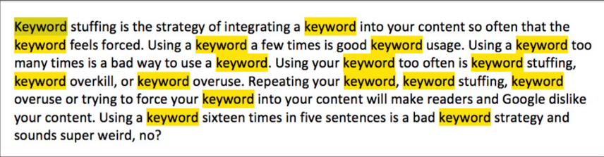 keyword stuffing