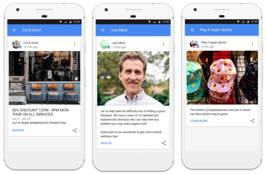 good examples of google posts