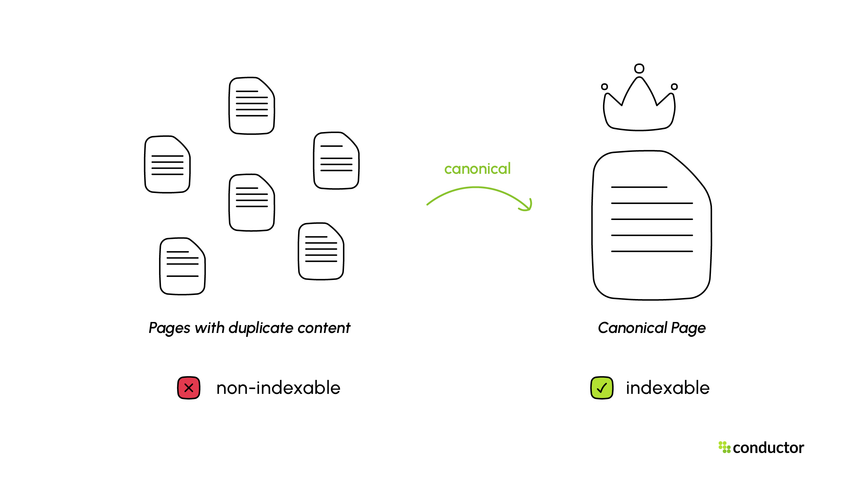 Canonical URLs prevent duplicate content issues
