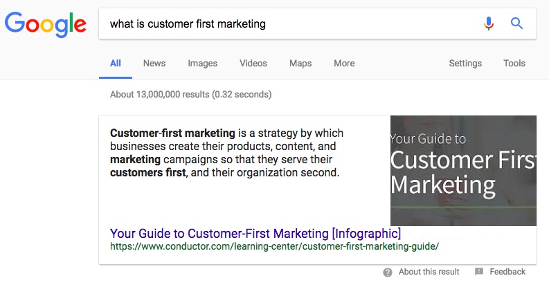 How do you get to the top of Google? Target answer boxes with questions.
