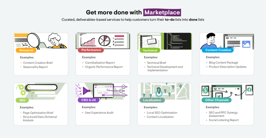 The Conductor Marketplace provides curated, deliverables-based services to help customers turn their to-do lists into done lists