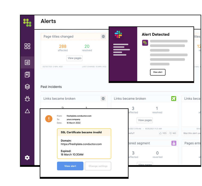 An image of the real-time alerting feature in Conductor Monitoring.