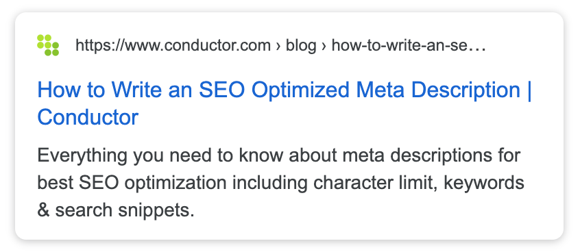 SERP snippet