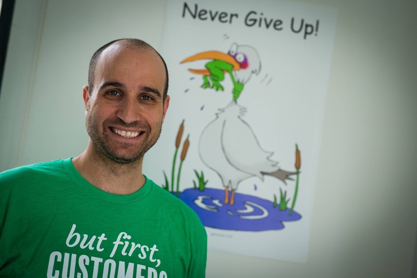Seth Besmertnik saying never give up