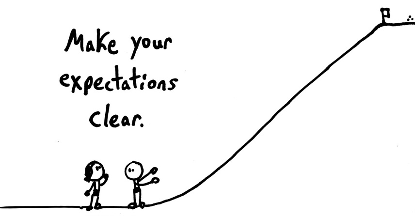 comic emphasizing how important it is to make your expectations clear to your employees