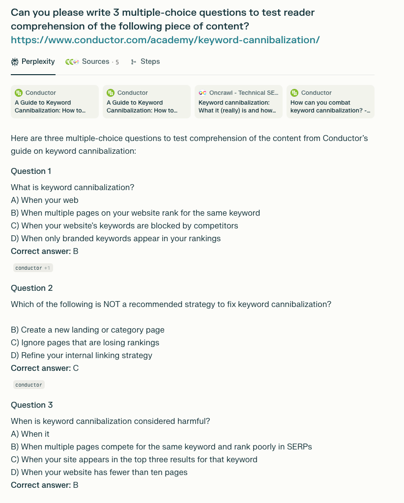 Perplexity screenshot