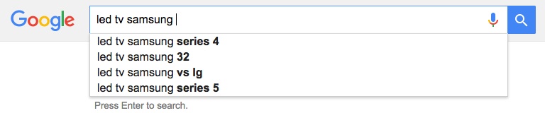 Google suggest screenshot