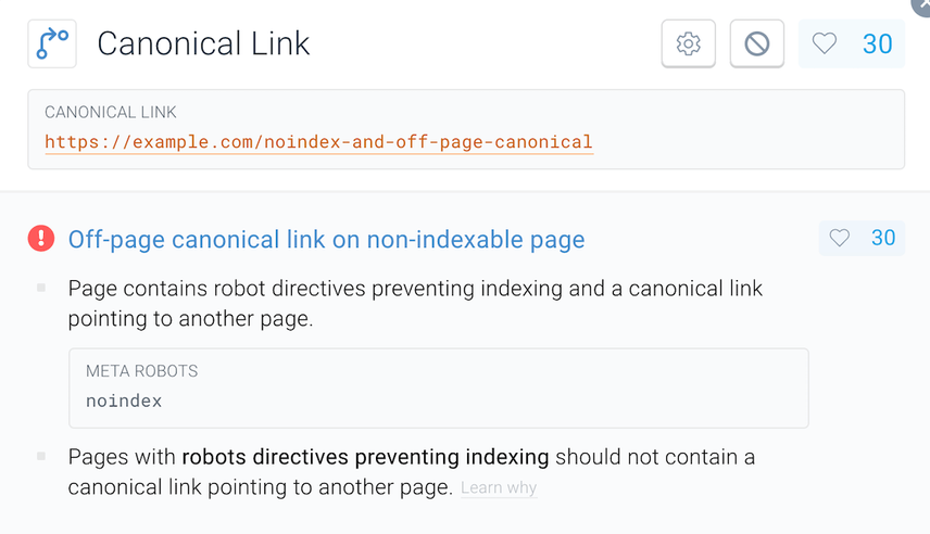 Don't mix canonical and noindex
