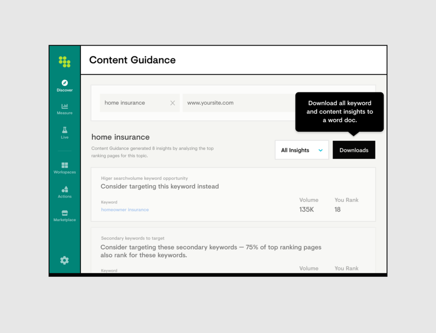 Conductor Content Guidance feature now exportable