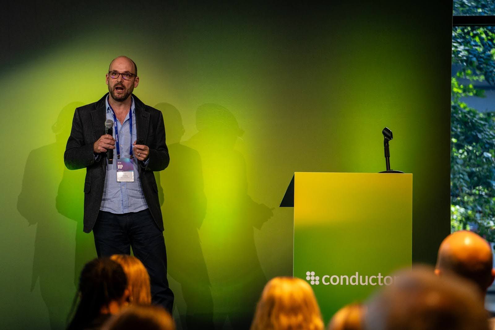 Jon Ewing on stage at C3