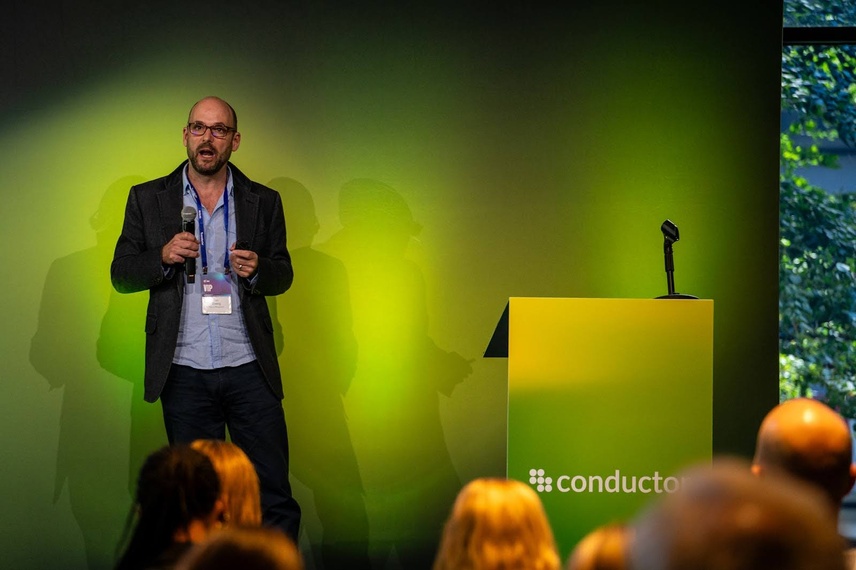 Jon Ewing on stage at C3