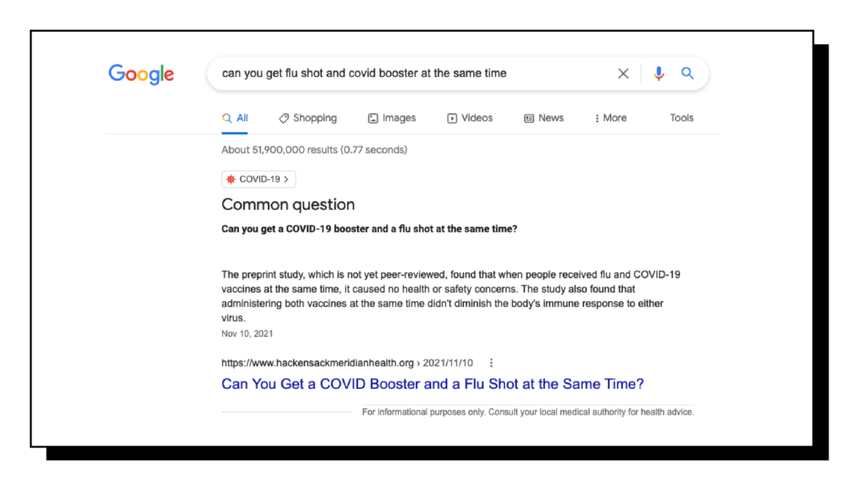 can you get flu shot and covid booster at the same time google search result