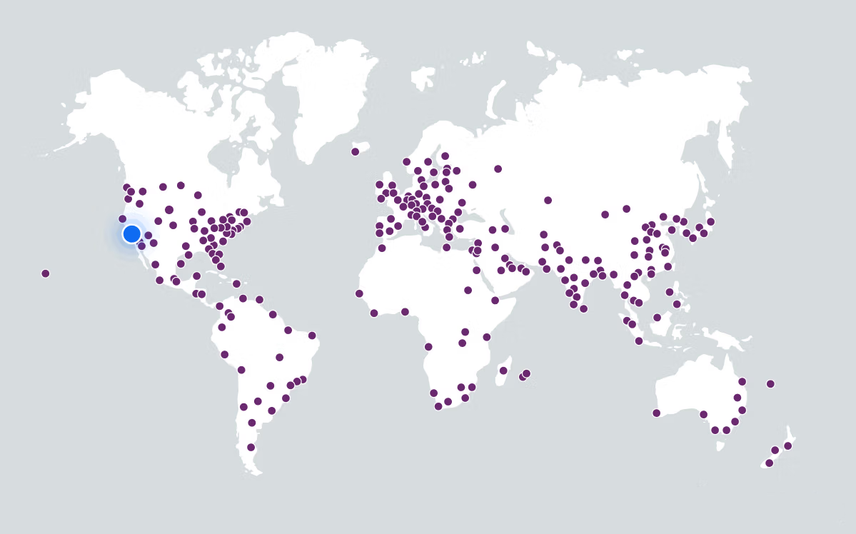 CDN with edges across the globe