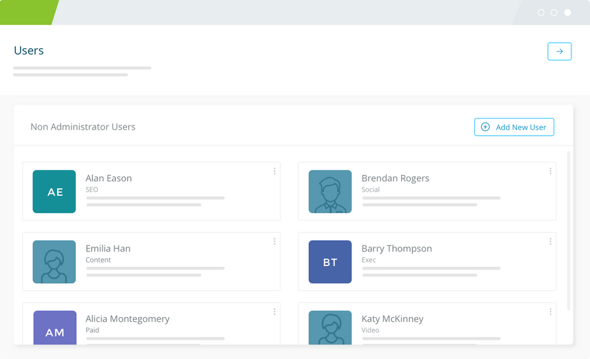 Demonstration of how role-based views in Conductor's Platform gives each team member their own personalized