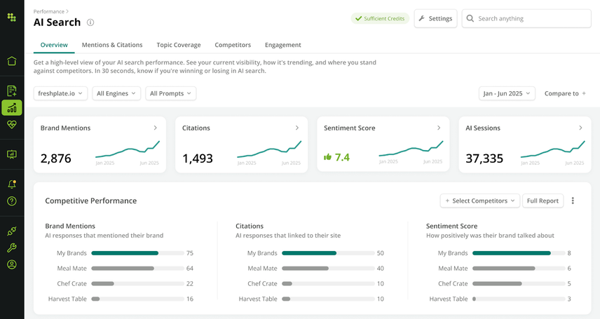Conductor AI Search Performance feature screenshot