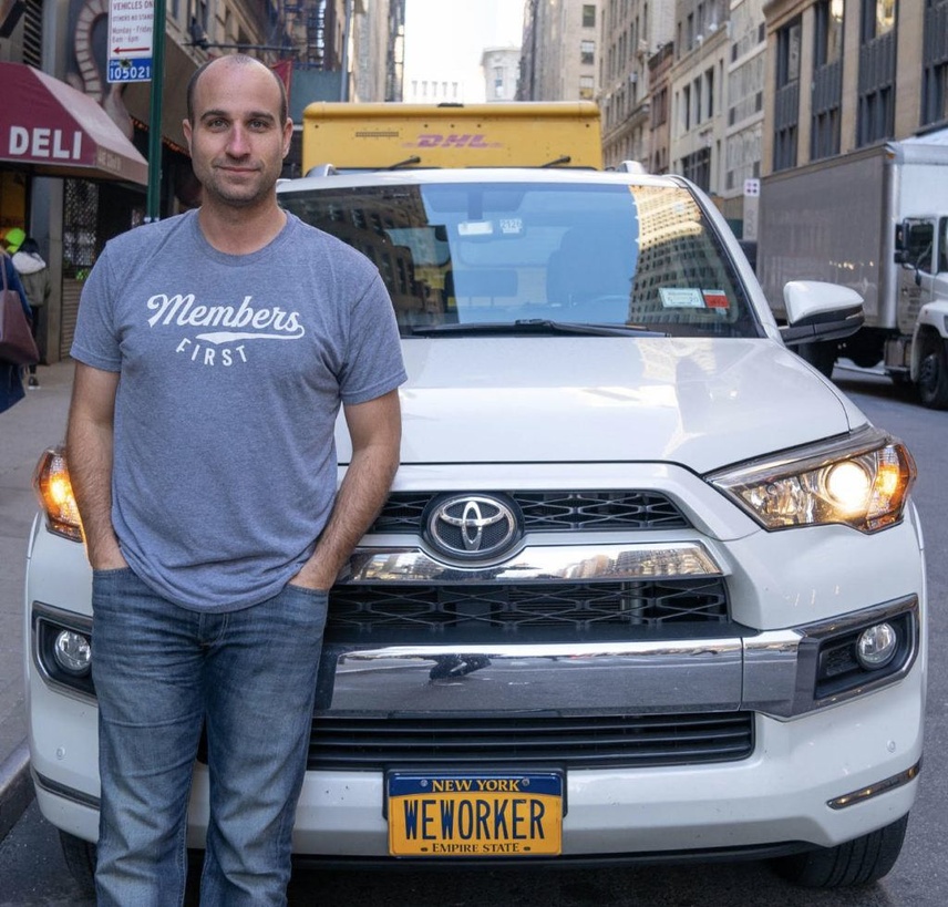 Joining WeWork (when you're all in, you get the license plate)