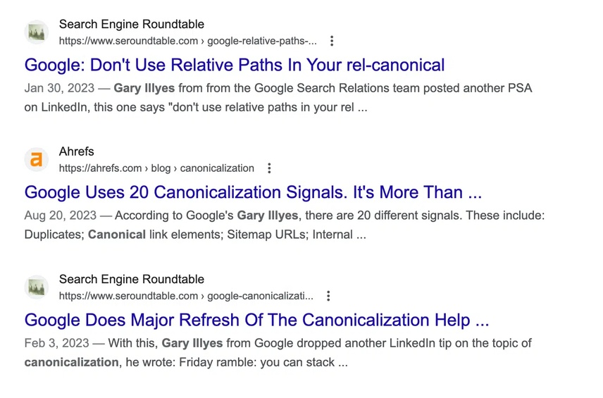 SERP results not indented