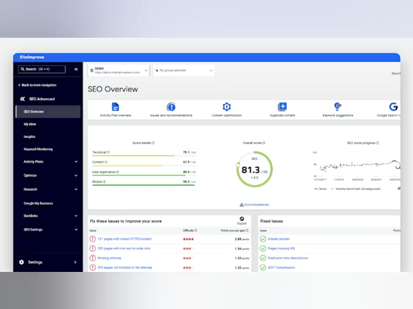 Siteimprove UI screenshot