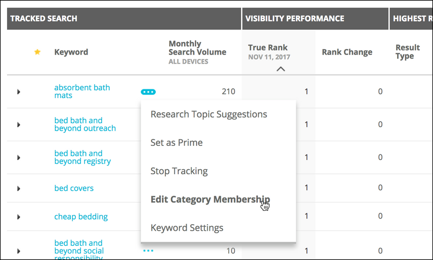 Conductor now has brand new functionality that allows you to add a keyword directly to a category from within your account