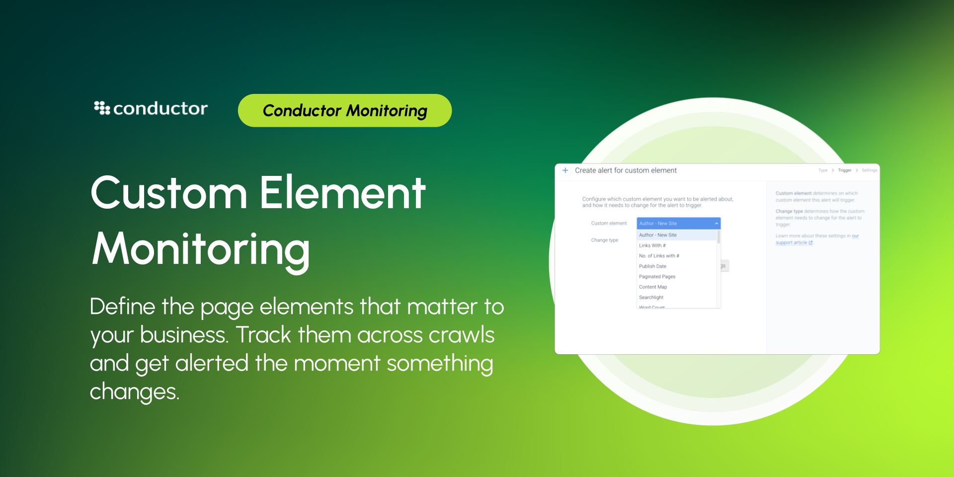 Custom Element Monitoring
