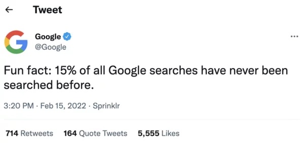 Google tweet.