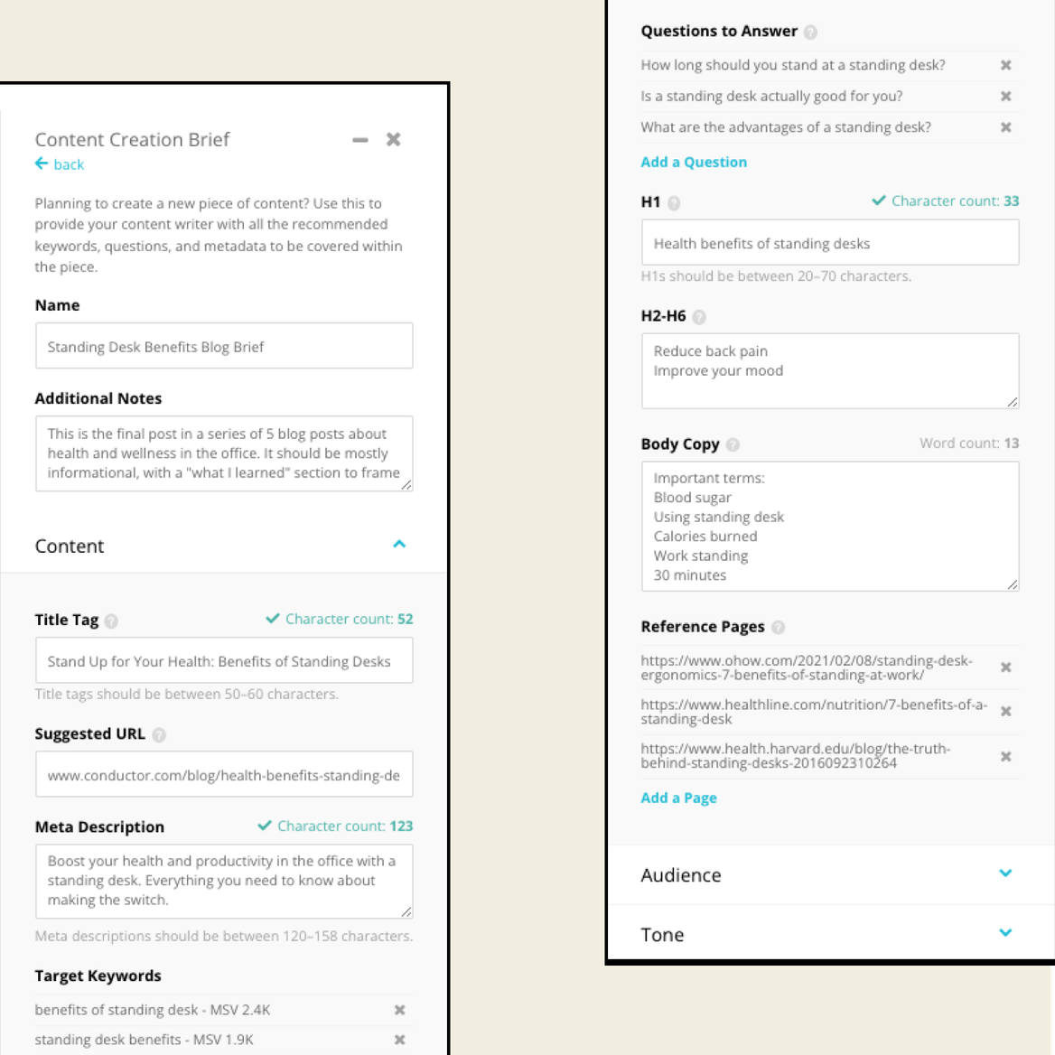 Actions - SEO Workflow Optimization | Conductor Features