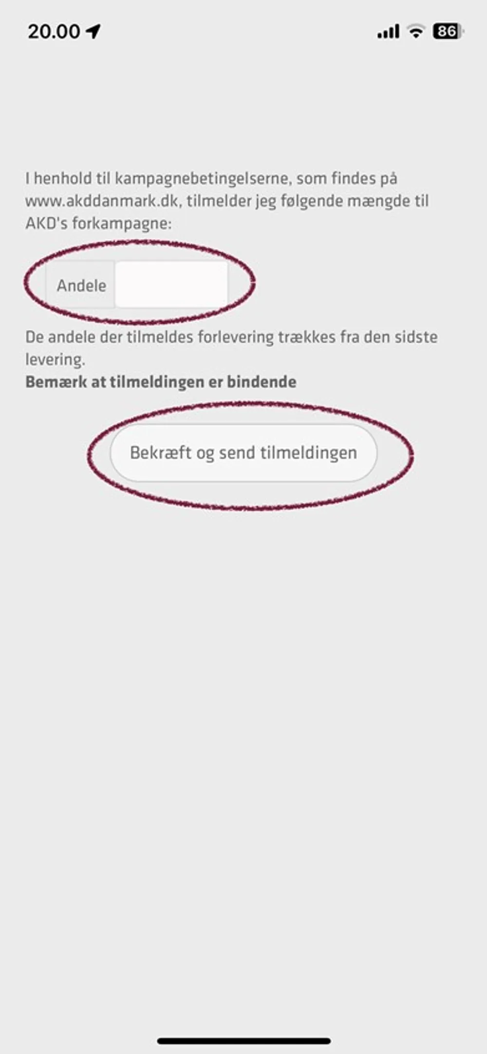 Husk at sidste frist for tilmelding til forkampagne er onsdag d. 16. august