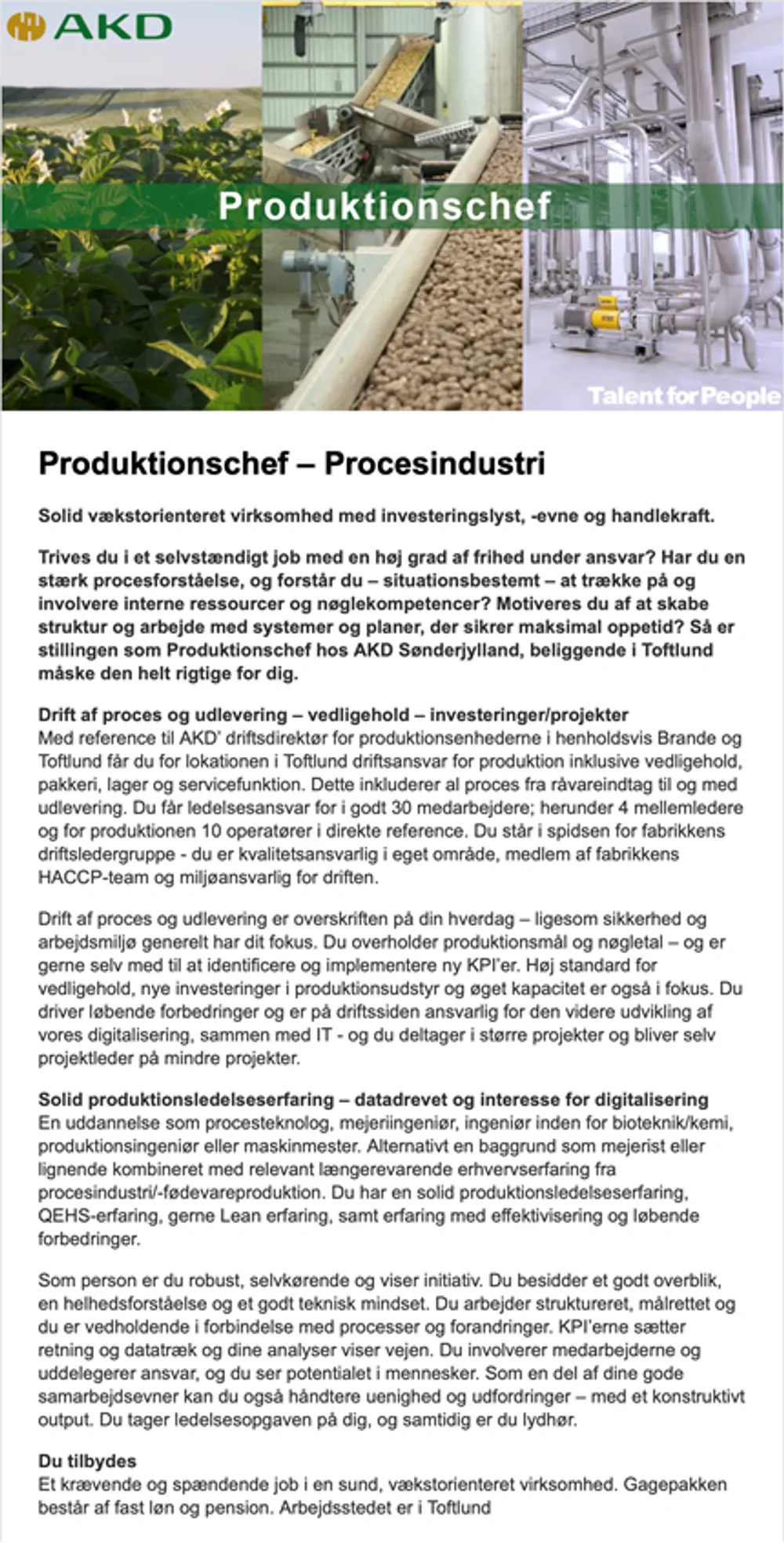 Produktionschef til AKD Sønderjylland