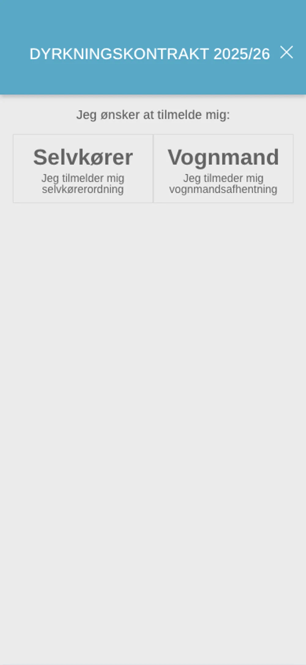 Dyrkningskontrakt til AKD 2025/26