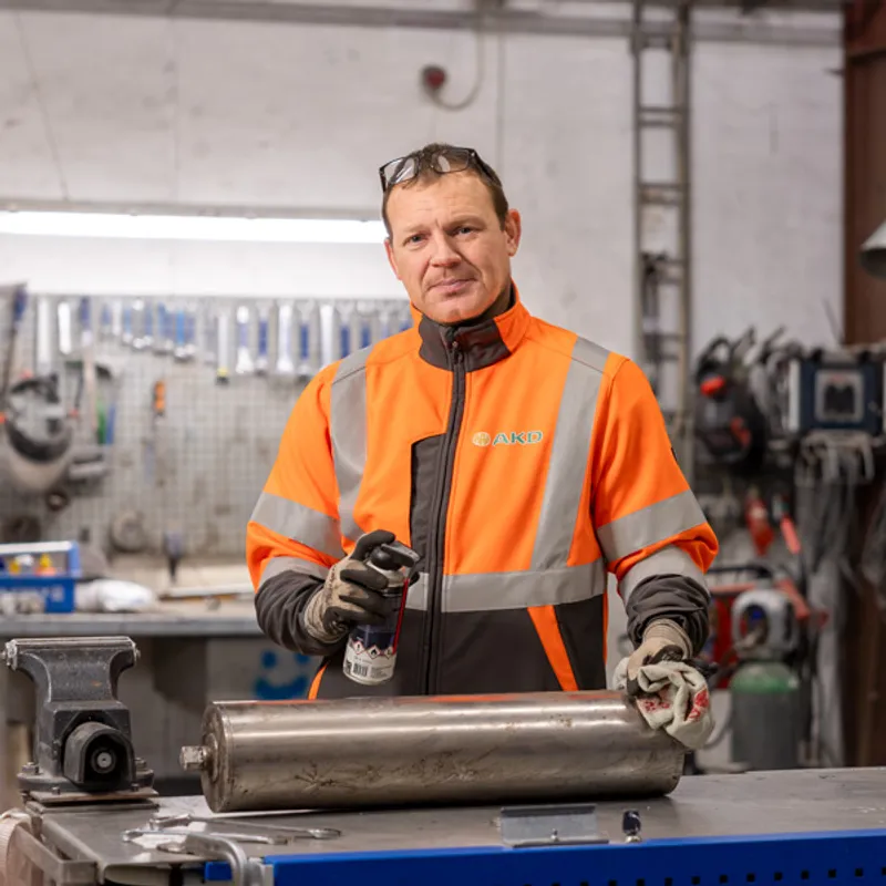 Vagn Haubjerg, vedligehold hos AKD i Brande