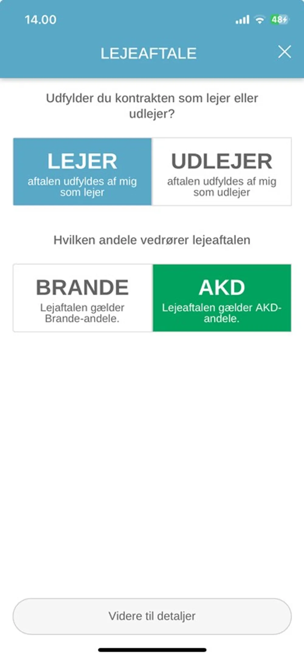 Indgåelse af 2 typer lejeaftale