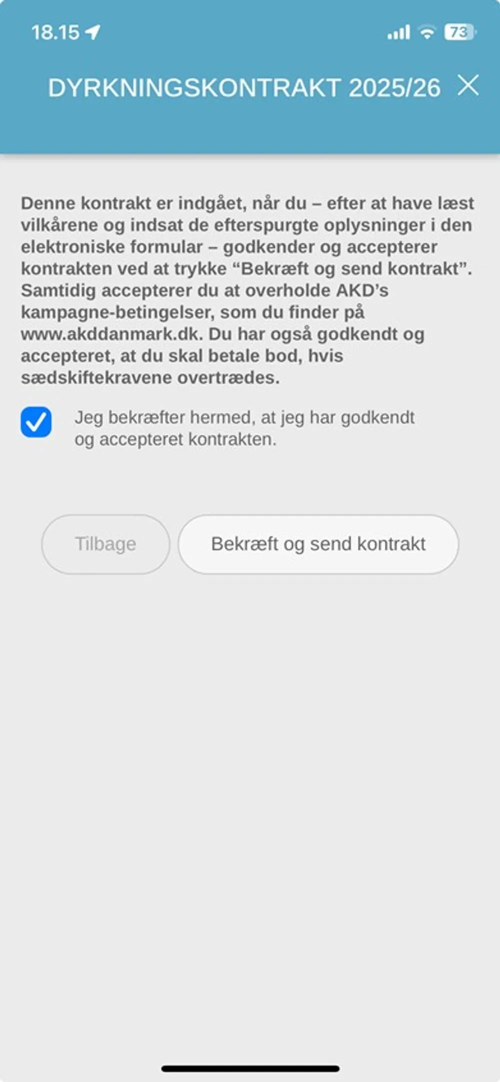 Husk din dyrkningskontrakt senest tirsdag d. 20. maj - det tar' kun 5 minutter!