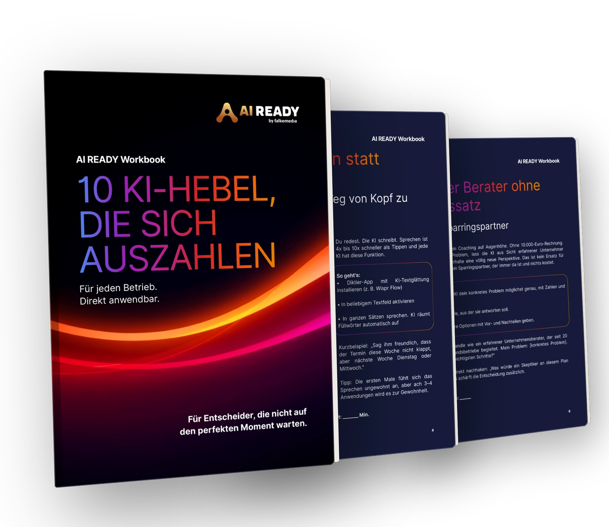 Vorschau: AI READY Workbook „10 KI-Hebel, die sich auszahlen"