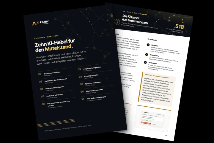 Vorschau: Das AI READY Workbook: Zehn KI-Hebel für den Mittelstand