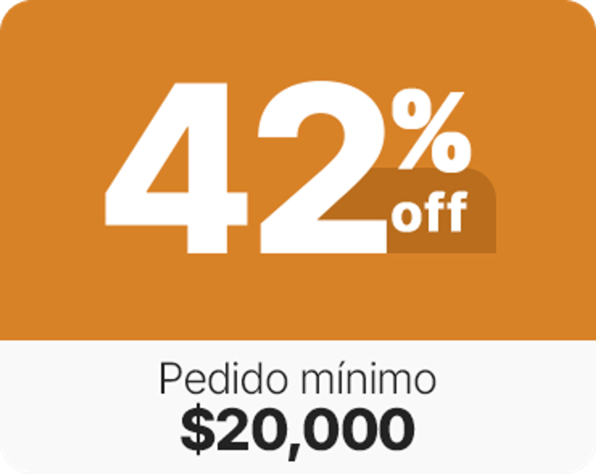 Descuento de 42%