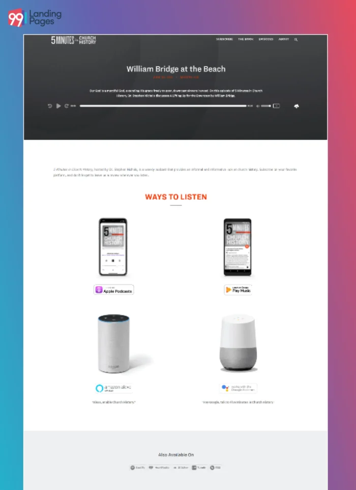 podcast-landing-page-example-which-is-mobile-friendly