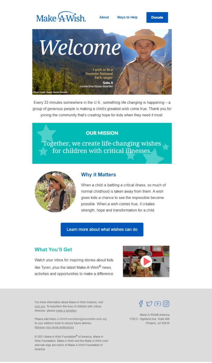 Email reach out example of Lead generation for nonprofit organization