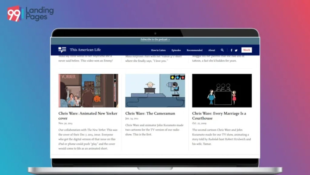 visual-storytelling-podcast-landing-page-idea 