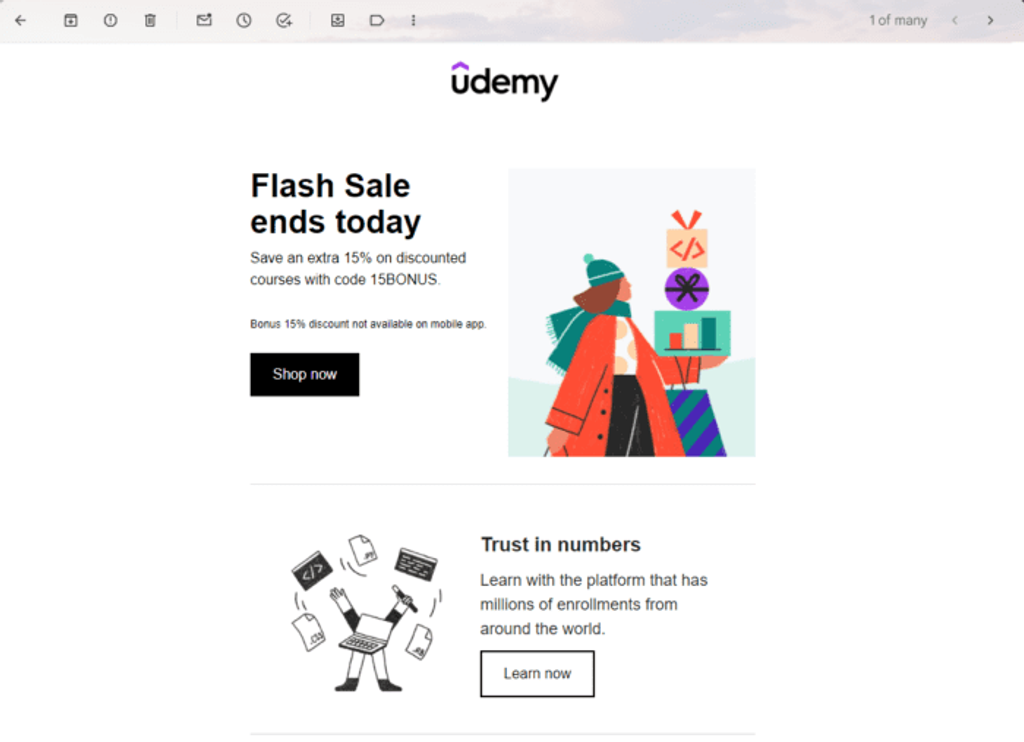 Types of paid advertising example email ads
