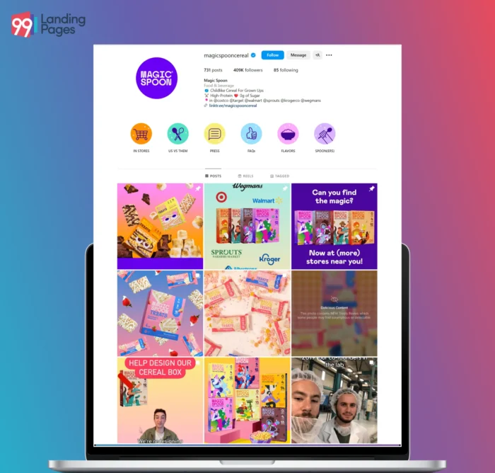 social-media-marketing-on-instagram-by- magic-spoon-cereal