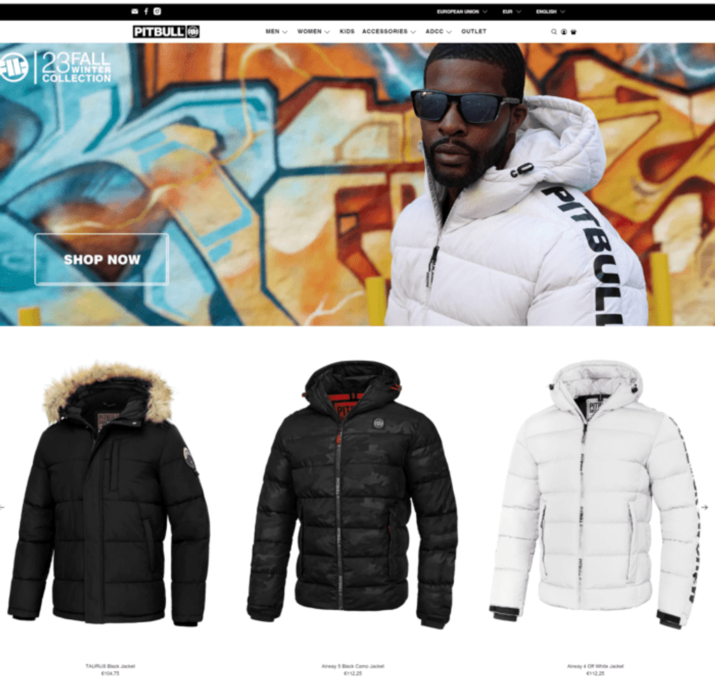 An image showing single product website example
