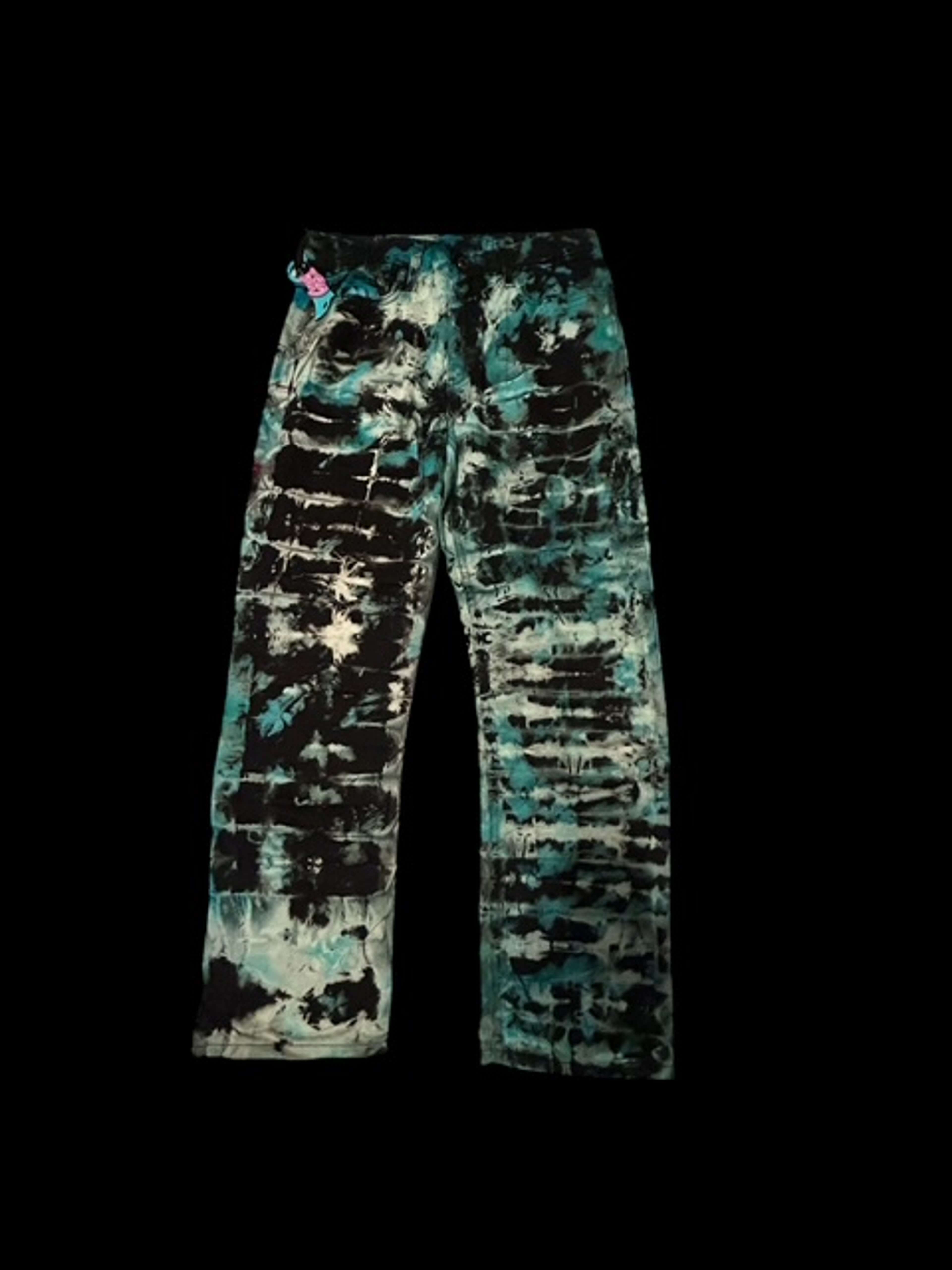 Stripe Dye Sweatpants 03 Front