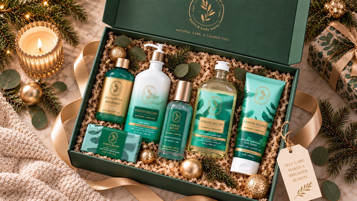 a gift package of skin care products