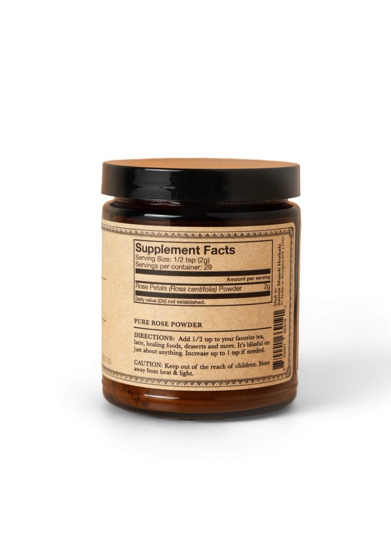 ingredient listing on back of health supplement on a white background