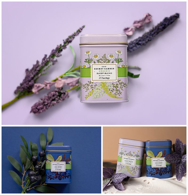 product photography of a tea brand