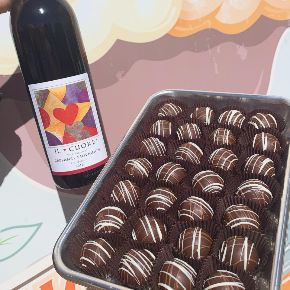 Wine and chocolate