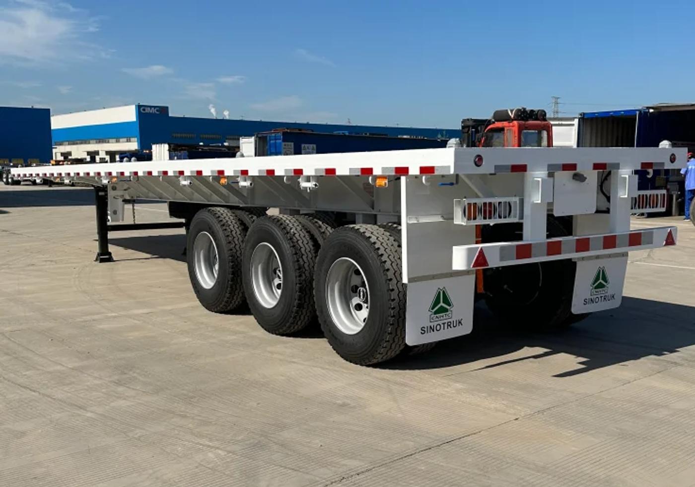 White THT9480TJP flatbed semi-trailer