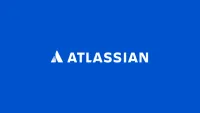 Atlassian Logo on blue background